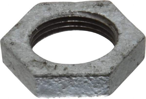 B&K Mueller - Class 150, 3/4" Galvanized Pipe Hex Locknut - Threaded, Malleable Iron - Exact Tool & Supply