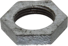 B&K Mueller - Class 150, 3/4" Galvanized Pipe Hex Locknut - Threaded, Malleable Iron - Exact Tool & Supply