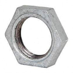B&K Mueller - Class 150, 1" Galvanized Pipe Hex Locknut - Threaded, Malleable Iron - Exact Tool & Supply