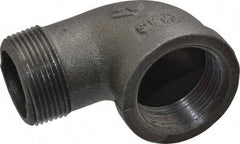 Value Collection - Size 1-1/4", Class 150, Malleable Iron Black Pipe 90° Street Elbow - 150 psi, Threaded End Connection - Exact Tool & Supply