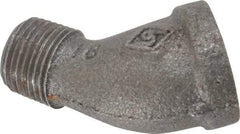B&K Mueller - Size 3/8", Class 150, Malleable Iron Black Pipe 45° Street Elbow - 150 psi, Threaded End Connection - Exact Tool & Supply