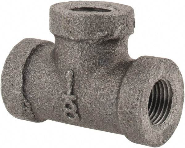 Made in USA - Size 1/8", Class 150, Malleable Iron Black Pipe Cross - 150 psi, Threaded End Connection - Exact Tool & Supply