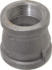 B&K Mueller - Size 1-1/2 x 1-1/4", Class 150, Malleable Iron Black Pipe Reducing Coupling - 150 psi, Threaded End Connection - Exact Tool & Supply
