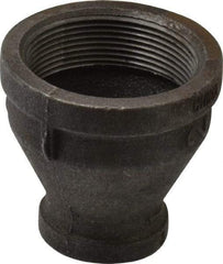 B&K Mueller - Size 2 x 1", Class 150, Malleable Iron Black Pipe Reducing Coupling - 150 psi, Threaded End Connection - Exact Tool & Supply