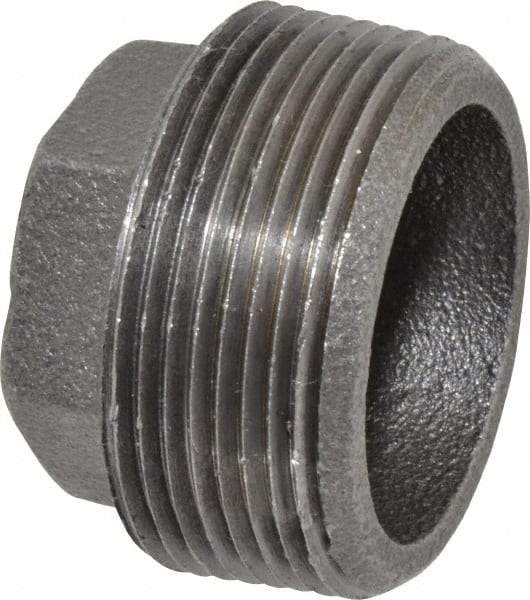 B&K Mueller - Size 1-1/2 x 1/2", Class 150, Malleable Iron Black Pipe Hex Bushing - 150 psi, Threaded End Connection - Exact Tool & Supply