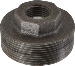B&K Mueller - Size 2 x 1/2", Class 150, Malleable Iron Black Pipe Hex Bushing - 150 psi, Threaded End Connection - Exact Tool & Supply
