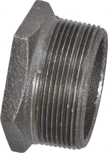 B&K Mueller - Size 2 x 1-1/4", Class 150, Malleable Iron Black Pipe Hex Bushing - 150 psi, Threaded End Connection - Exact Tool & Supply
