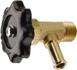 Parker - Hose I.D. x MNPTF End Connection Brass Truck Valve - 2-3/4" OAL, 5/8 x 3/8" Pipe - Exact Tool & Supply