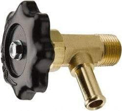 Parker - Hose I.D. x MNPTF End Connection Brass Truck Valve - 2-3/4" OAL, 5/8 x 3/8" Pipe - Exact Tool & Supply
