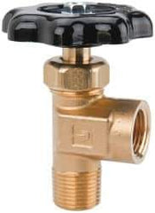 Parker - FNPTF x MNPTF End Connection Brass Truck Valve - 2.96" OAL, 3/8 x 1/2" Pipe - Exact Tool & Supply