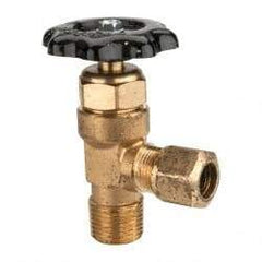 Parker - Tube (NTA) x MNPTF End Connection Brass Truck Valve - 3.28" OAL, 1/2" Pipe - Exact Tool & Supply