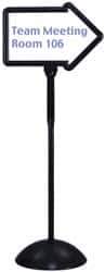 Safco - 64-1/4" High x 25-1/2" Wide Dry Erase Sign - Anodized Aluminum - Exact Tool & Supply
