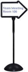 Safco - 64-1/4" High x 25-1/2" Wide Dry Erase Sign - Anodized Aluminum - Exact Tool & Supply