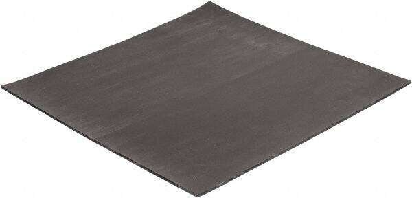 Made in USA - 12" Long, 12" Wide, 1/8" Thick, Neoprene Rubber Foam Sheet - 50 to 60 Durometer, Black, -20 to 170°F, 2,500 psi Tensile Strength, Adhesive Backing, Stock Length - Exact Tool & Supply
