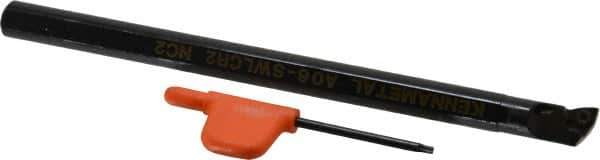 Kennametal - 12.19mm Min Bore Diam, 6" OAL, 3/8" Shank Diam, A-SWLC Indexable Boring Bar - WC.. Insert, Screw Holding Method - Exact Tool & Supply