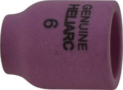 ESAB - 10mm Orifice, Alumina Gas Lens TIG Torch Nozzle - Size 6, For Use with Torch HW20, 20A, Industry Standard No. 53N60 - Exact Tool & Supply
