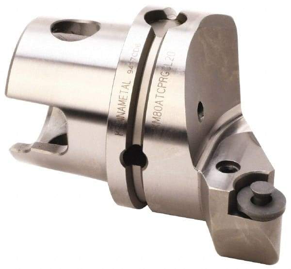 Kennametal - Left Hand Cut, Size KM80, RC.. 2006M0 Insert Compatiblity, Internal Modular Turning & Profiling Cutting Unit Head - 53mm Ctr to Cutting Edge, 70mm Head Length, Through Coolant, Series Kenlever - Exact Tool & Supply