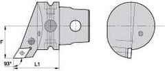 Kennametal - Right Hand Cut, Size KM63, DN.. Insert Compatiblity, External Modular Turning & Profiling Cutting Unit Head - 43mm Ctr to Cutting Edge, 60mm Head Length, Through Coolant, Series Kenlever - Exact Tool & Supply