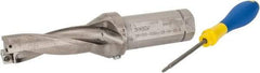 Iscar - 3" Max Drill Depth, 3xD, 1" Diam, Indexable Insert Drill - 2 Inserts, 1-1/4" Shank Diam, Straight Shank - Exact Tool & Supply