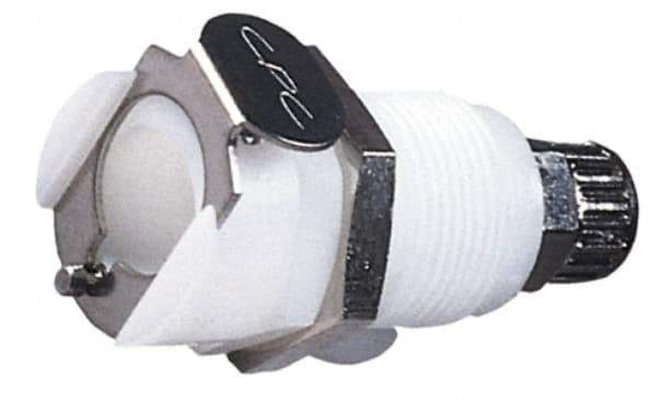 CPC Colder Products - 1/4" OD, Acetal Push-to-Connect Female Connector - 120 Max psi, White - Exact Tool & Supply