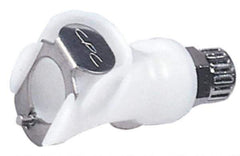 CPC Colder Products - 1/4" OD, Acetal Push-to-Connect Male Connector - 120 Max psi, White - Exact Tool & Supply