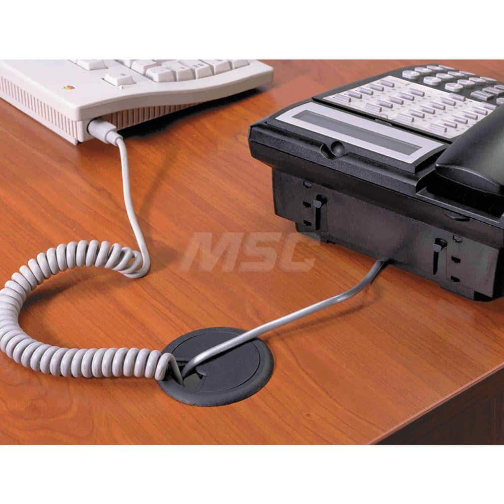 Master Caster - Office Machine Supplies & Accessories; Office Machine/Equipment Accessory Type: Grommet ; For Use With: Desktops & Work Surfaces. ; Color: Black - Exact Tool & Supply