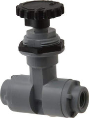 Specialty Mfr - 1/8" Pipe, Inline Needle Valve - PTFE Seal, FNPT x FNPT Ends, PVC Valve, 125 Max psi - Exact Tool & Supply