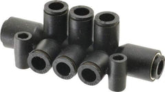 Legris - Nylon Push-to-Connect Tube Double Multiple Tee with Mounting Holes - 290 Max psi, Black - Exact Tool & Supply