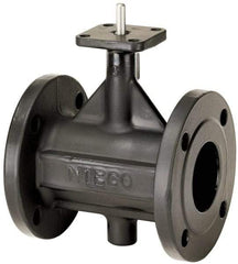 NIBCO - 2" Pipe, Flanged Butterfly Valve - Bare Stem Handle, Ductile Iron Body, Polyamide Seat, 285 WOG, EPDM Coated Ductile Iron Disc, Stainless Steel Stem - Exact Tool & Supply