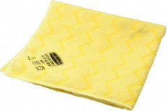 Rubbermaid - Dry Microfiber Wipes - 16" x 16" Sheet Size, Yellow - Exact Tool & Supply