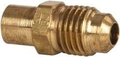 Parker - 3/8" Tube OD, 45° Brass Flared Tube Flare To Solder - 5/8-18 UNF - Exact Tool & Supply