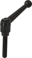 KIPP - M12 x 1.75, 25mm Hub Diam, Zinc Die Cast (Steel Components) Metric Threaded Stud Adjustable Clamping Lever - 60mm Stud Length, 108mm OAL, 67mm High - Exact Tool & Supply