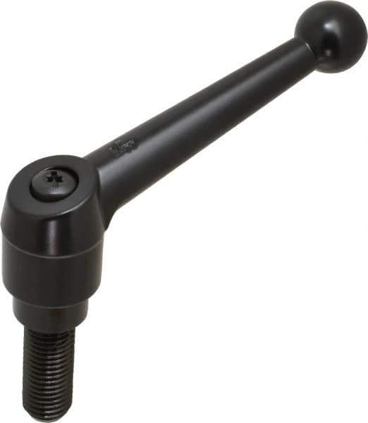 KIPP - M16 x 2.0, 30mm Hub Diam, Zinc Die Cast (Steel Components) Metric Threaded Stud Adjustable Clamping Lever - 40mm Stud Length, 126mm OAL, 79mm High - Exact Tool & Supply
