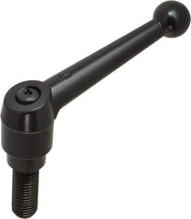 KIPP - M16 x 2.0, 30mm Hub Diam, Zinc Die Cast (Steel Components) Metric Threaded Stud Adjustable Clamping Lever - 40mm Stud Length, 126mm OAL, 79mm High - Exact Tool & Supply