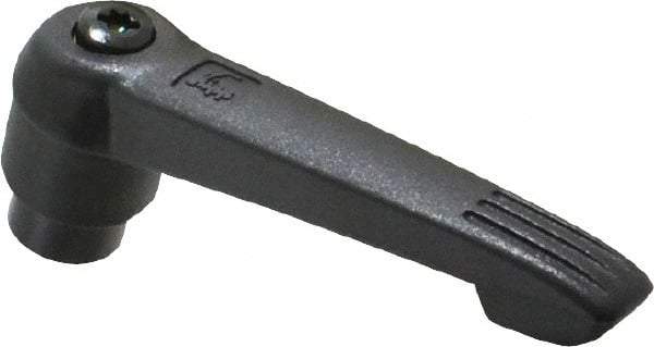 KIPP - M10 x 1.5, 21.5mm Hub Diam, Glass Fiber (Steel Components) Tapped Adjustable Clamping Lever - 91.5mm OAL, 53.5mm High, 14mm Hole Depth - Exact Tool & Supply