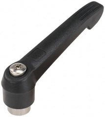 KIPP - M12 x 1.75, 30mm Hub Diam, Glass Fiber (Stainless Steel Components) Tapped Adjustable Clamping Lever - 126mm OAL, 72mm High, 23mm Hole Depth - Exact Tool & Supply