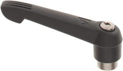 KIPP - 1/2-13, 1" Hub Diam, Glass Fiber (Stainless Steel Components) Tapped Adjustable Clamping Lever - 4.29" OAL, 2.4" High, 0.67" Hole Depth - Exact Tool & Supply