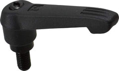 KIPP - M8 x 1.25, 18mm Hub Diam, Glass Fiber (Steel Components) Metric Threaded Stud Adjustable Clamping Lever - 15mm Stud Length, 75mm OAL, 41.5mm High - Exact Tool & Supply