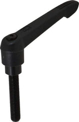 KIPP - M10 x 1.5, 21.5mm Hub Diam, Glass Fiber (Steel Components) Metric Threaded Stud Adjustable Clamping Lever - 50mm Stud Length, 91.5mm OAL, 53.5mm High - Exact Tool & Supply