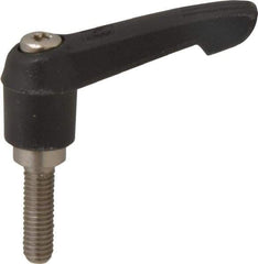KIPP - M6 x 1.0, 13mm Hub Diam, Glass Fiber (Stainless Steel Components) Metric Threaded Stud Adjustable Clamping Lever - 20mm Stud Length, 47mm OAL, 30mm High - Exact Tool & Supply
