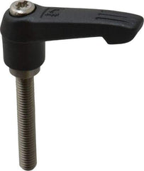KIPP - M6 x 1.0, 13mm Hub Diam, Glass Fiber (Stainless Steel Components) Metric Threaded Stud Adjustable Clamping Lever - 40mm Stud Length, 47mm OAL, 30mm High - Exact Tool & Supply