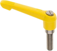 KIPP - M16 x 2.0, 30mm Hub Diam, Glass Fiber (Stainless Steel Components) Metric Threaded Stud Adjustable Clamping Lever - 50mm Stud Length, 126mm OAL, 72mm High - Exact Tool & Supply