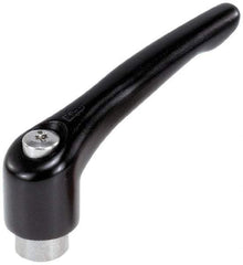 KIPP - M10 x 1.5, 21mm Hub Diam, Zinc Die Cast (Stainless Steel Components) Tapped Adjustable Clamping Lever - 91mm OAL, 54.5mm High, 14mm Hole Depth - Exact Tool & Supply