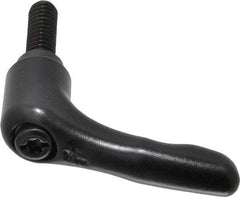 KIPP - 1/4-20, 0.55" Hub Diam, Zinc Die Cast (Steel Components) Threaded Stud Adjustable Clamping Lever - 0.79" Stud Length, 1.85" OAL, 1.22" High - Exact Tool & Supply
