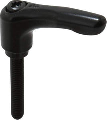 KIPP - M6 x 1.0, 13mm Hub Diam, Zinc Die Cast (Steel Components) Metric Threaded Stud Adjustable Clamping Lever - 35mm Stud Length, 47mm OAL, 31mm High - Exact Tool & Supply