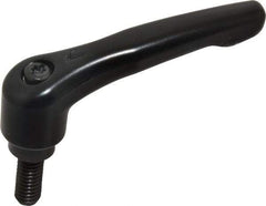 KIPP - 5/16-18, 0.73" Hub Diam, Zinc Die Cast (Steel Components) Threaded Stud Adjustable Clamping Lever - 0.79" Stud Length, 2.93" OAL, 1.67" High - Exact Tool & Supply