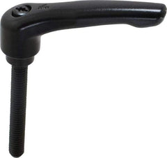 KIPP - 5/16-18, 0.73" Hub Diam, Zinc Die Cast (Steel Components) Threaded Stud Adjustable Clamping Lever - 2.36" Stud Length, 2.93" OAL, 1.67" High - Exact Tool & Supply