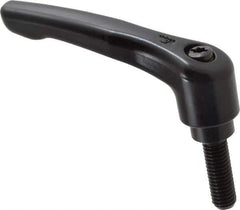KIPP - M8 x 1.25, 18.5mm Hub Diam, Zinc Die Cast (Steel Components) Metric Threaded Stud Adjustable Clamping Lever - 25mm Stud Length, 74.5mm OAL, 42.5mm High - Exact Tool & Supply