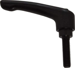 KIPP - M8 x 1.25, 18.5mm Hub Diam, Zinc Die Cast (Steel Components) Metric Threaded Stud Adjustable Clamping Lever - 30mm Stud Length, 74.5mm OAL, 42.5mm High - Exact Tool & Supply