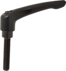 KIPP - M10 x 1.5, 21mm Hub Diam, Zinc Die Cast (Steel Components) Metric Threaded Stud Adjustable Clamping Lever - 50mm Stud Length, 91mm OAL, 54.5mm High - Exact Tool & Supply